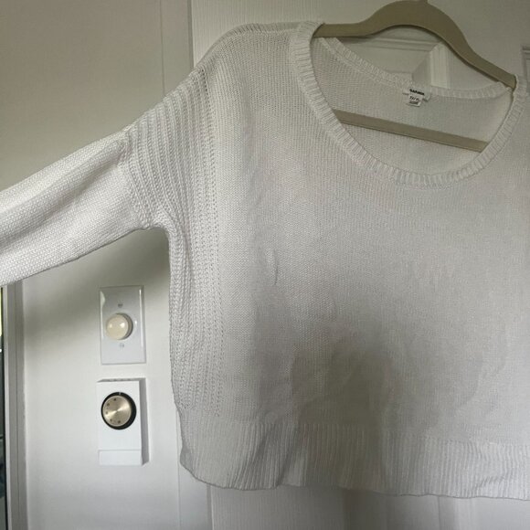 Garage Knitted Cropped Sweater White Size XS - Picture 3 of 4